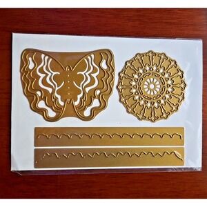 Anna Griffin Butterfly Medallion Cut &‎ Emboss Die Set New